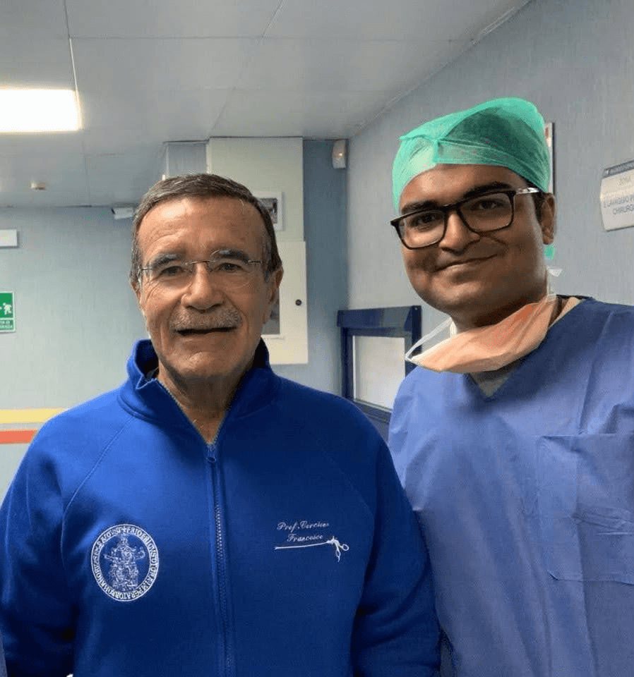 Dr. Abhishek Jaimalani - International fellowship with Prof. Francesco Corcione, Naples, Italy
